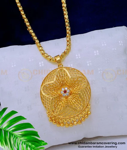 Latest gold deals chain pendant designs